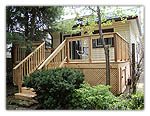 Cedar Deck with Glass Balusters